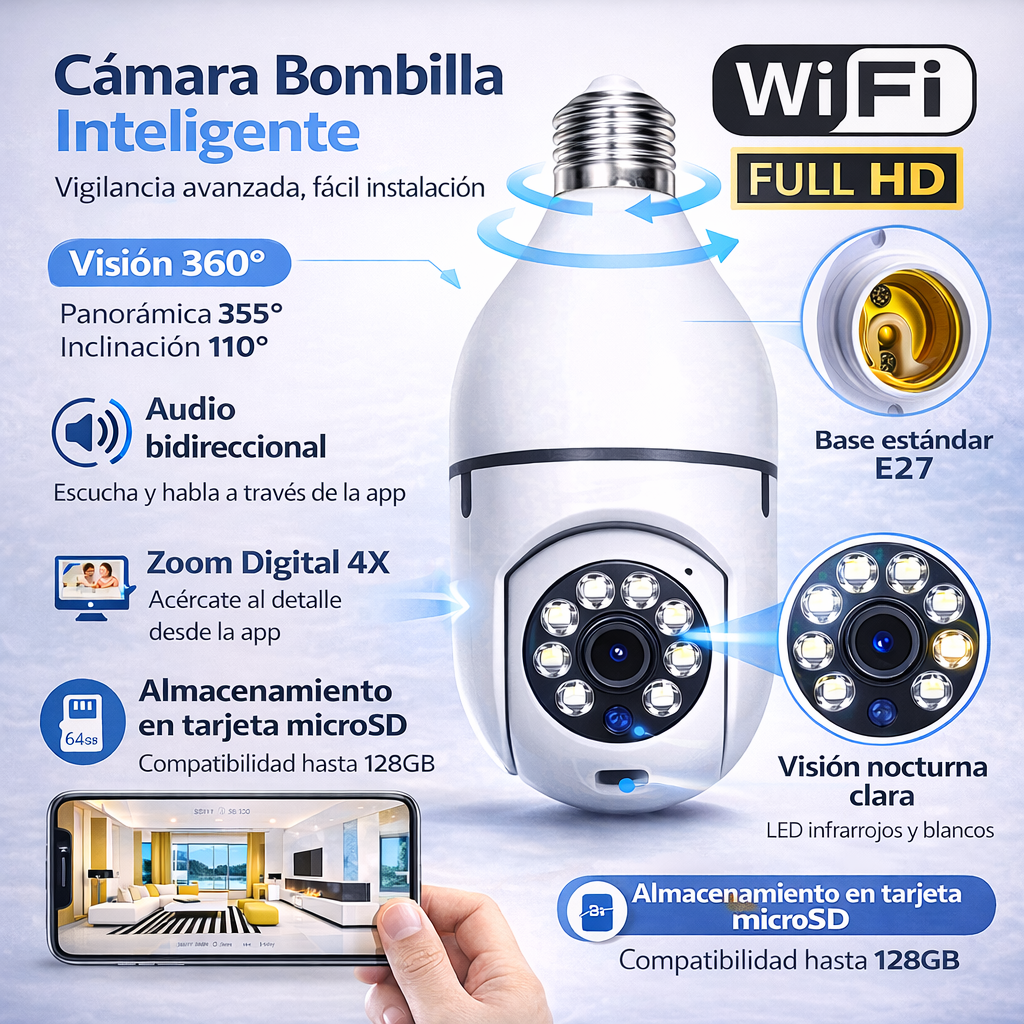 Cámara Bombilla HD Pro™