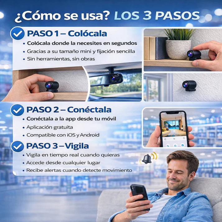 Mini Cámara Full HD 4K UltraVision™
